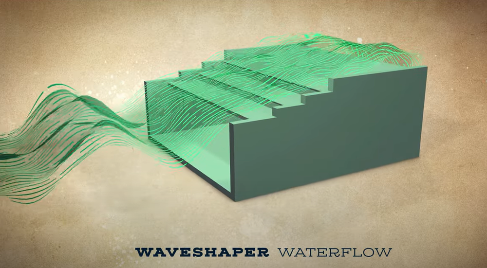 A screenshot from the “Chattahoochee Unplugged” documentary. A rendering of the simulation of the Waveshaper.