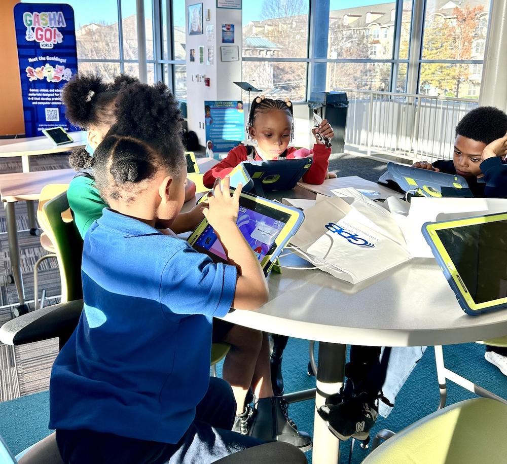 Kids explore the GASHA GO! World suite of games