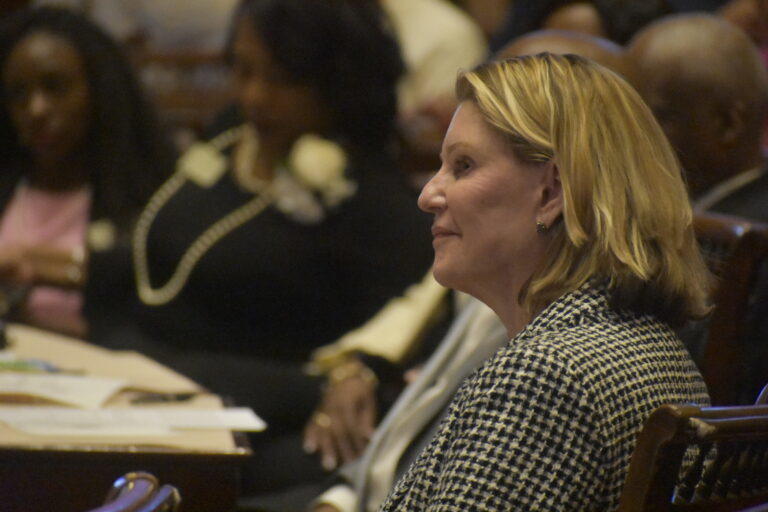The chamber also gave a standing ovation to Speaker Pro-Tempore Jan Jones, who became speaker after Ralston’s death – making her the first woman speaker in Georgia