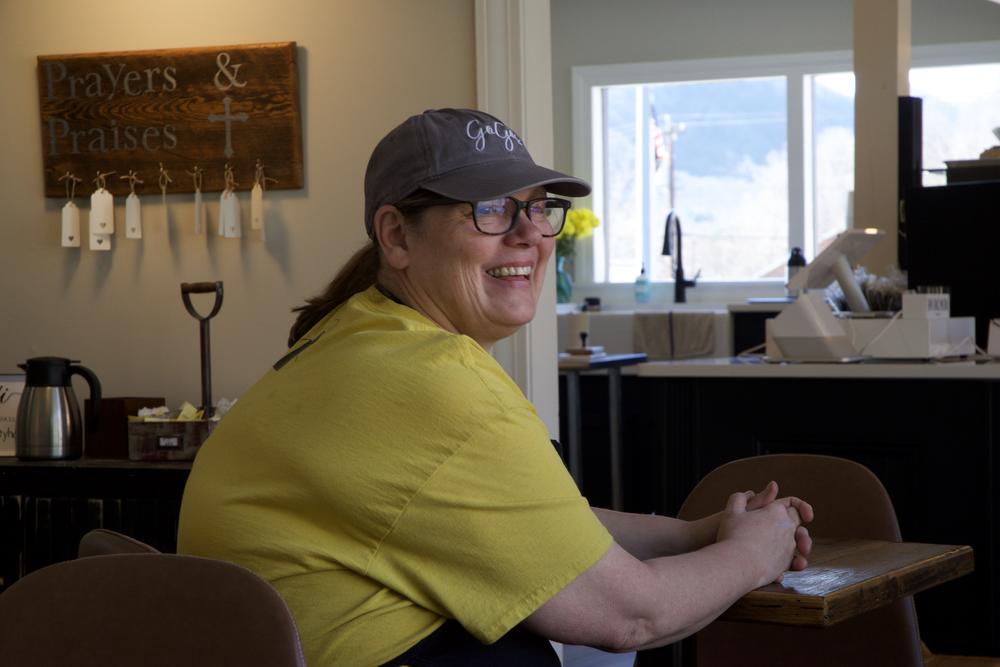 Wendy Lewis, owner of Gogo's Handcrafted Cinammon Rolls in Old Fort, NC