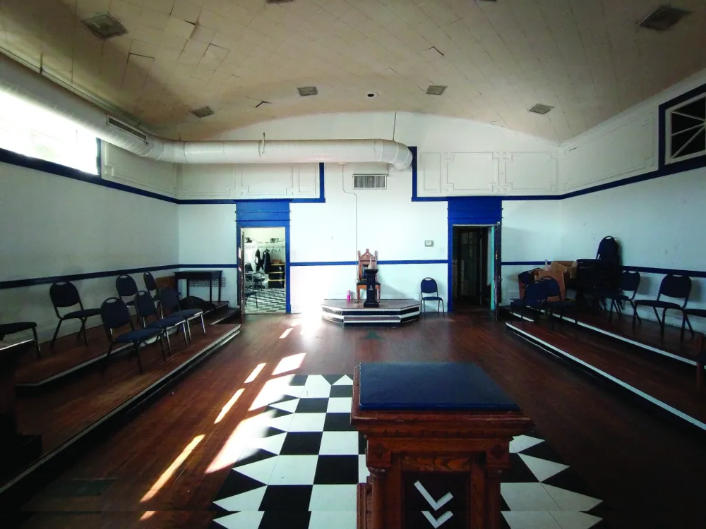 An image from the third floor inside Prince Hall Masonic Lodge in Atlanta