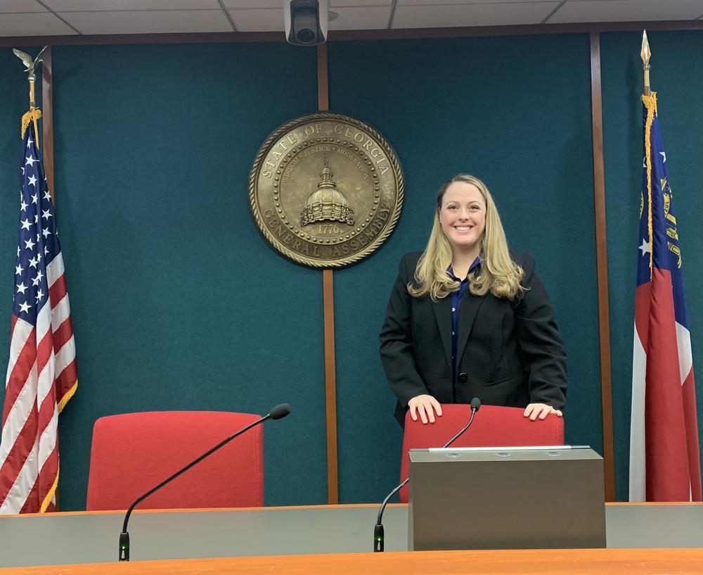 Gwinnett County police officer Ashley Wilson is advocating for legislation that would help first responders get treatment for PTSD.