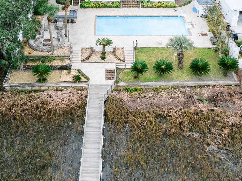 A bulkhead at a private residence on Talahi Island.  Credit: Justin Taylor/The Current