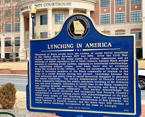 Lynching marker