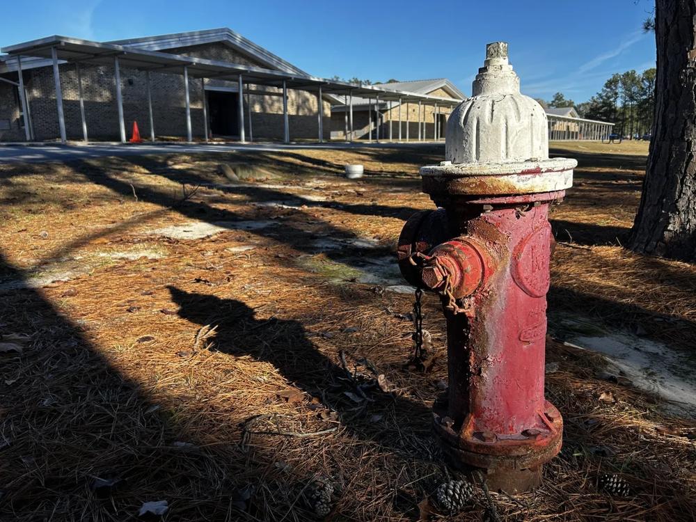 Fire hydrant 349 was out of service at Lyman Hall Elementary School in Hinesville on Dec. 21, 2023. Credit:Robin Kemp/The Current GA