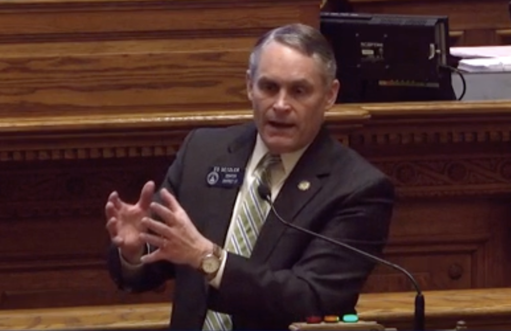 State Sen. Ed Setzler (R-Acworth) speaks in the Georgia Senate on Jan. 22, 2024.