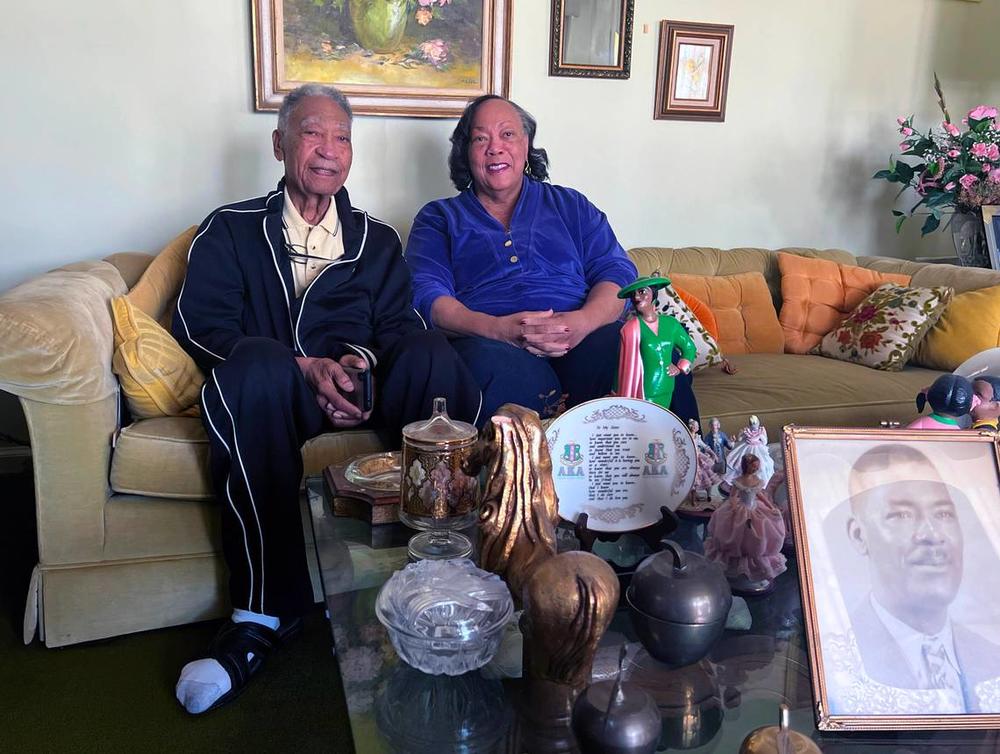 James Bussey, 97, a member of Saint James A.M.E. Church in Columbus since the early 1950’s, and his daughter Dr. Janet Bussey, talk about the church’s history. 02/20/2024 Brittany McGee bmcgee@ledger-enquirer.com  