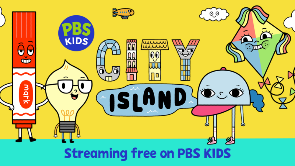 PBS KIDS CITY ISLAND characters smile