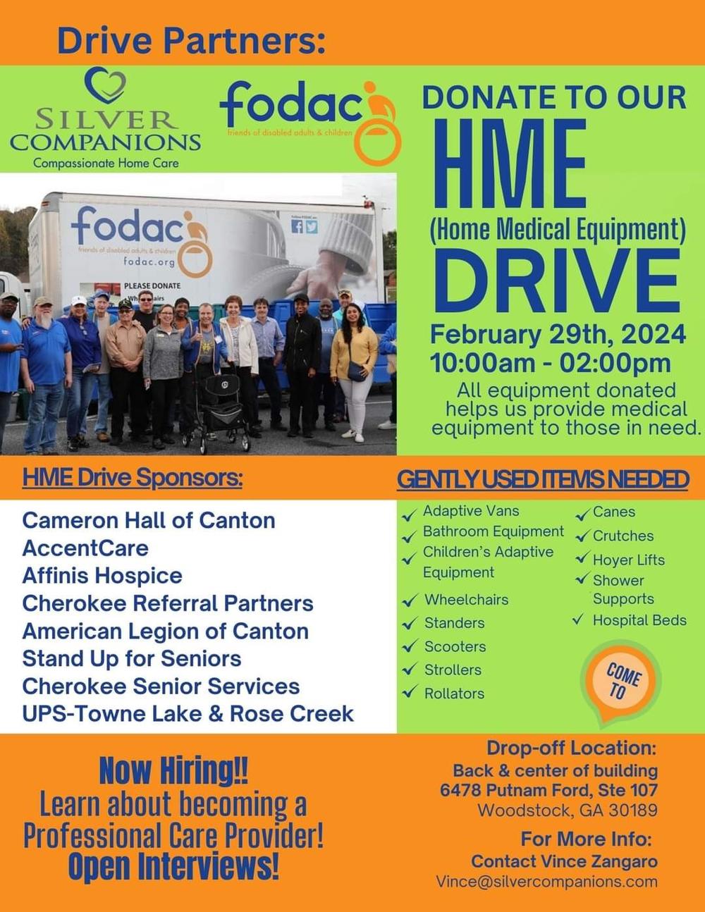 flyer for donation drive
