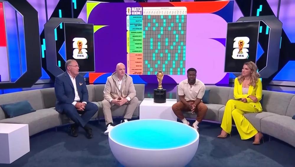 FIFA President Gianni Infantino and comedian Kevin Hart were part of the announcement of the match schedule for the World Cup 2026. 