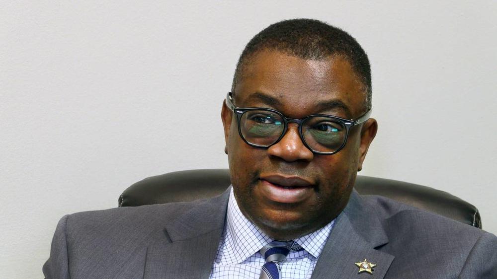 Muscogee County Sheriff Greg Countryman answers questions during a recent interview about crime, gangs, and other issues facing the Muscogee County Sheriff’s Office. Mike Haskey mhaskey@ledger-enquirer.com  