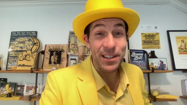 Savannah Bananas owner Jesse Cole discusses the 2024 season, wearing his signature yellow tuxedo and top hat.