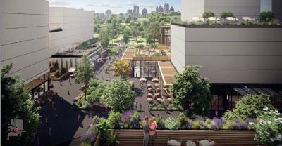 An illustration of Portman’s planned redevelopment of Amsterdam Walk.