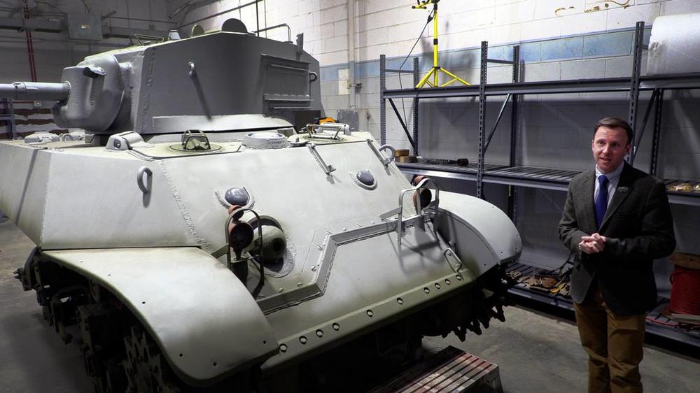 Robert Cogan, curator of the U.S. Army Armor and Cavalry Collection at Ft. Moore, Georgia, talks about their restoration of this M3A3 Stuart tank. Mike Haskey mhaskey@ledger-enquirer.com