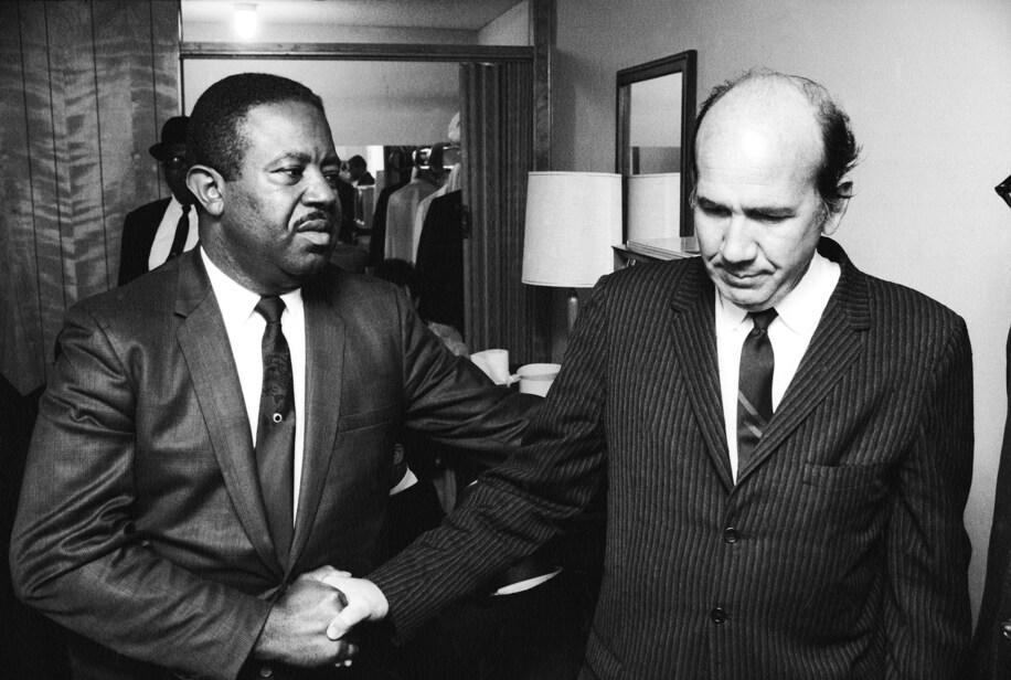 Will Campbell with Ralph David Abernathy in Memphis in 1968