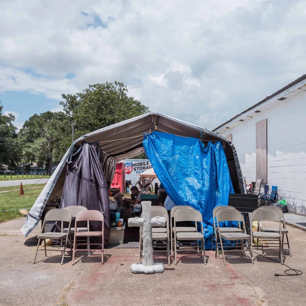 Temporary homeless shelters in Brunswick, GA.
