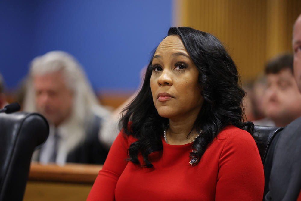 Fulton County District Attorney Fani Willis arrives during a hearing on the Georgia election interference case, Friday, March, 1, 2024, in Atlanta. The hearing is to determine whether Fulton County District Attorney Fani Willis should be removed from the case because of a relationship with Nathan Wade, special prosecutor she hired in the election interference case against former President Donald Trump. (AP Photo/Alex Slitz, Pool)
