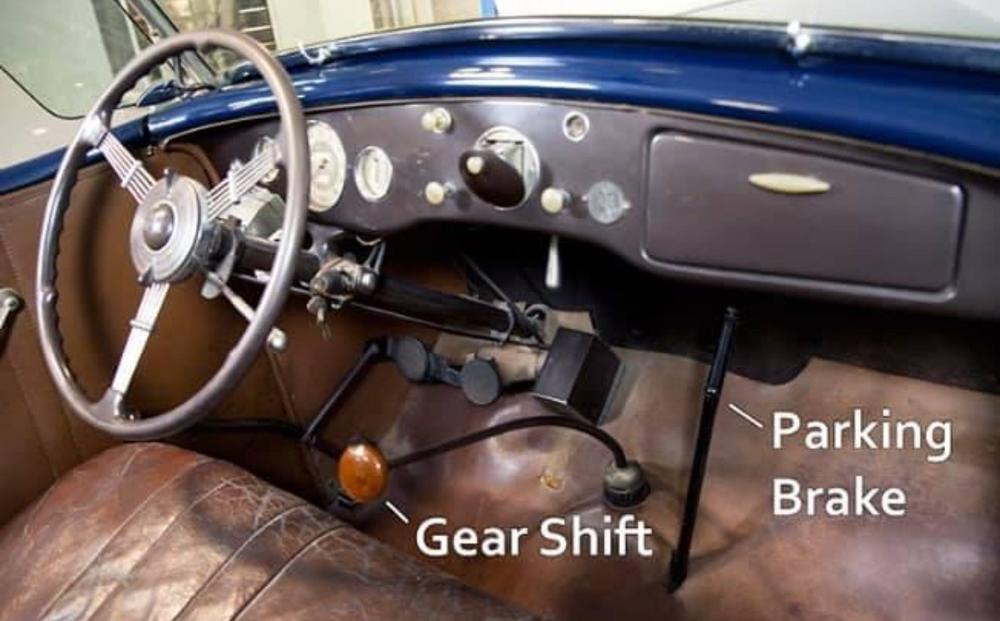 The new Ford Phaeton was fitted in Warm Springs with hand controls so the President could operate the powerful vehicle.