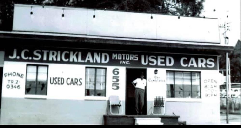 J.C. "Strick" Strickland worked for all three Atlanta Ford dealerships at the time, at various points, as new car manager: Co
