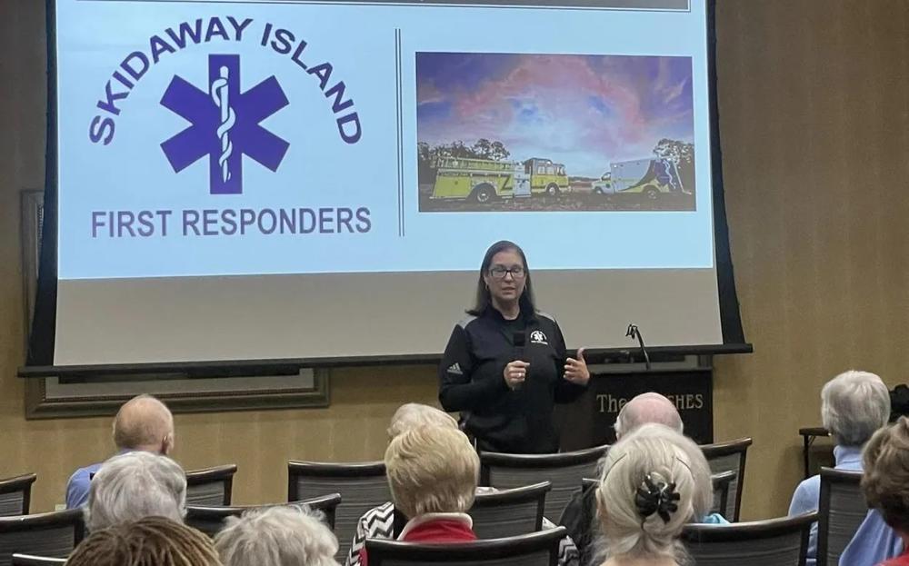 A volunteer group of retirees, known as the Skidaway Island First Responders, are in a dispute with Chatham County emergency officials over dispatching to emergency calls in their community. Credit: Facebook screenshot
