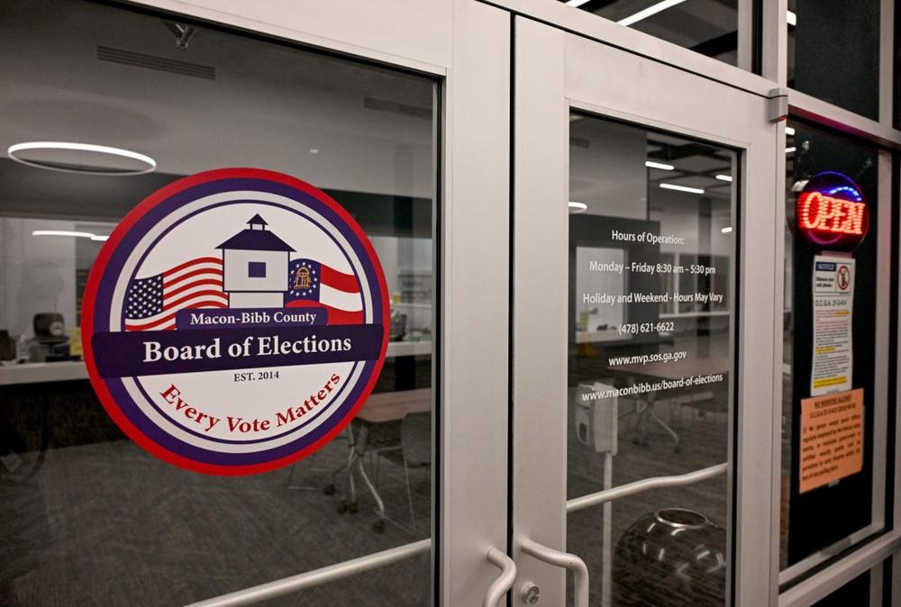 The Macon-Bibb County Board of Elections office in the old Macon Mall.
