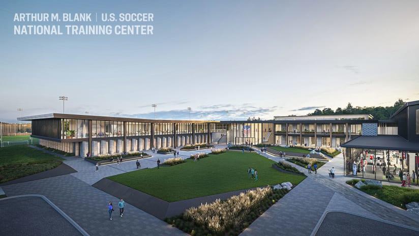 A rendering of the U.S. Soccer training center being built in Fayette County, Ga. Groundbreaking for the project took place on April 8, 2024.