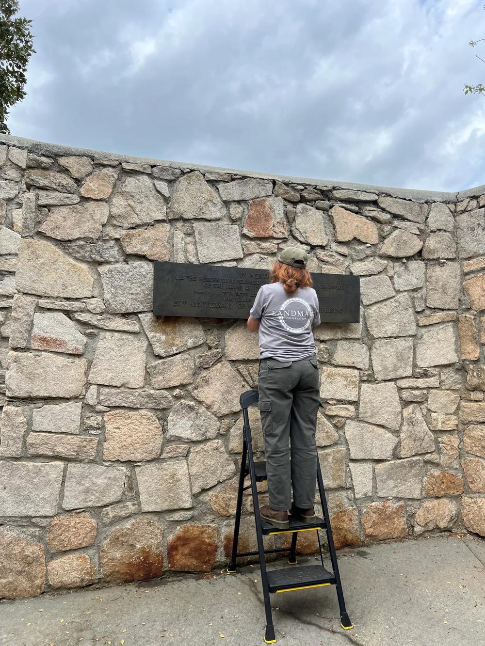 Landmark Restoration of Savannah led the project to restore the Memorial to the Six Million.
