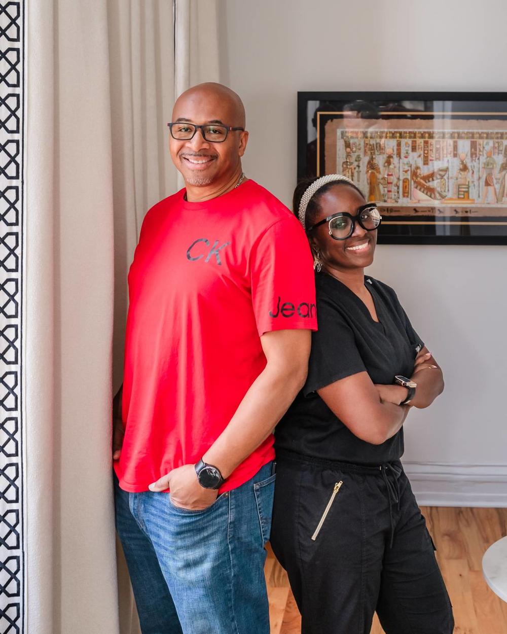 Deon Aiken, left, and Dr. Anissa Jones worked with NewTown Macon to rehabilitate a vacant building on Cherry Street that now houses their loft and Dr. Jones’ chiropractic firm.