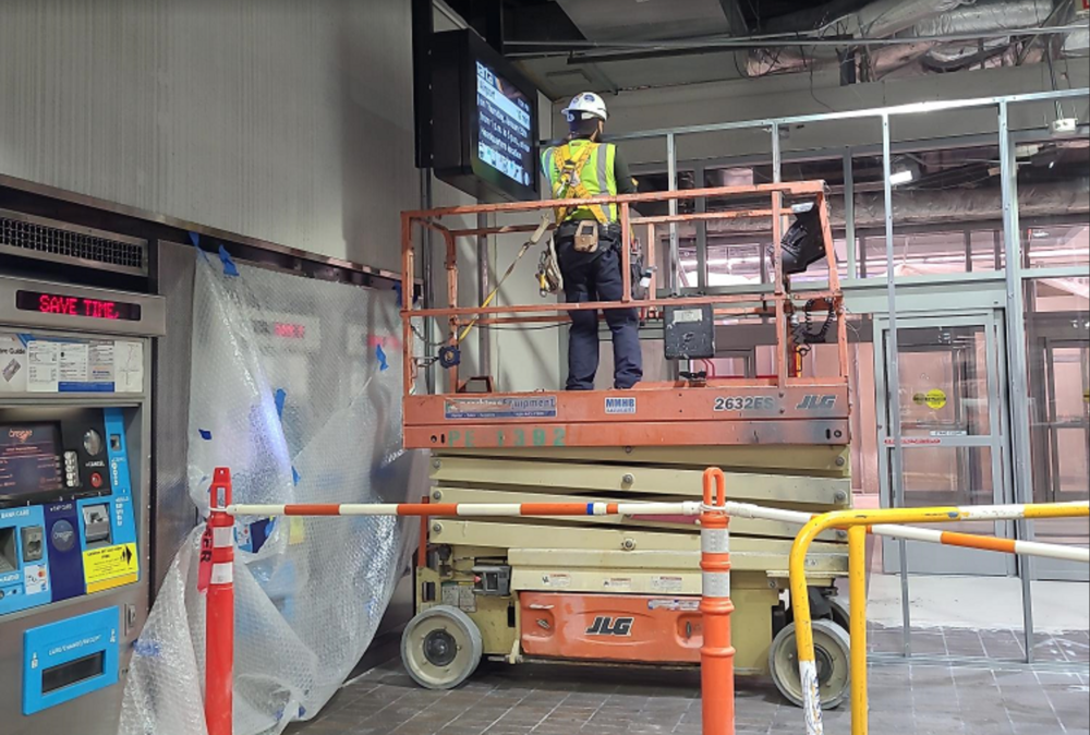 Picture of the renovation work ongoing at MARTA’s airport station.