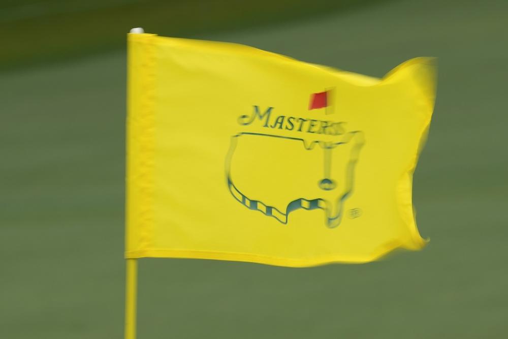 The Master flag waves to the breeze on the second hole during the first round at the Masters golf tournament at Augusta National Golf Club Thursday, April 11, 2024, in Augusta, Ga.