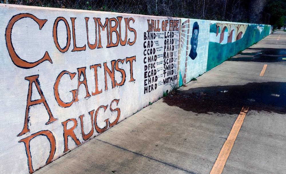 This is a portion of a mural painted on a wall along a portion of the Dr. Martin Luther King, Jr. Outdoor Learning Trail in Columbus, Georgia.