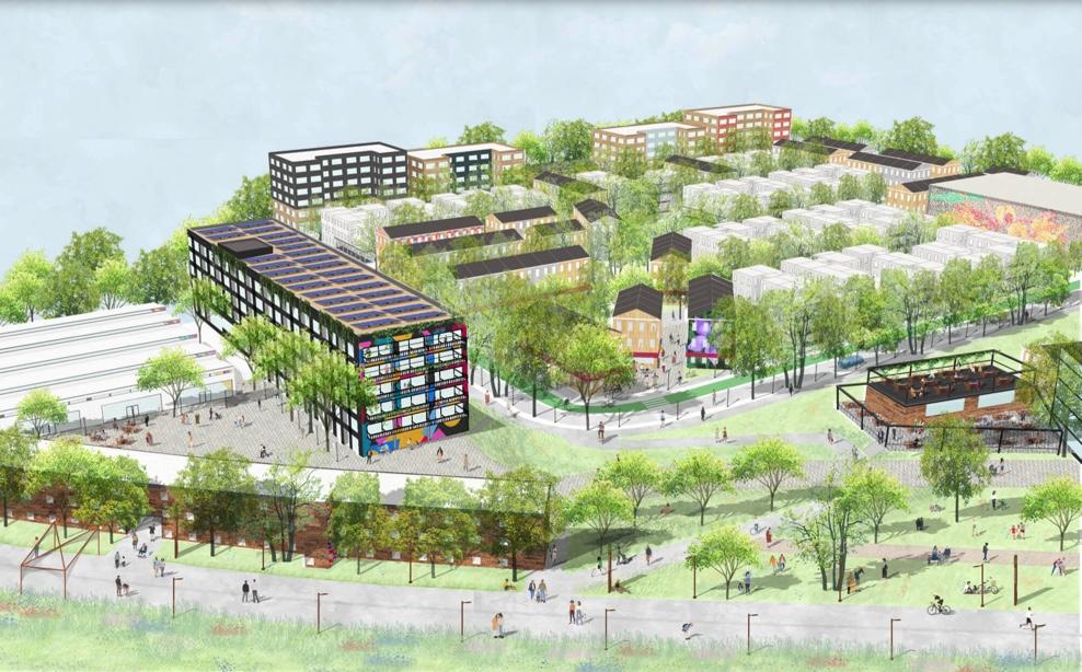 A rendering of the redevelopment of Murphy Crossing where a new MARTA rail station is planned. (Photo courtesy MARTA)