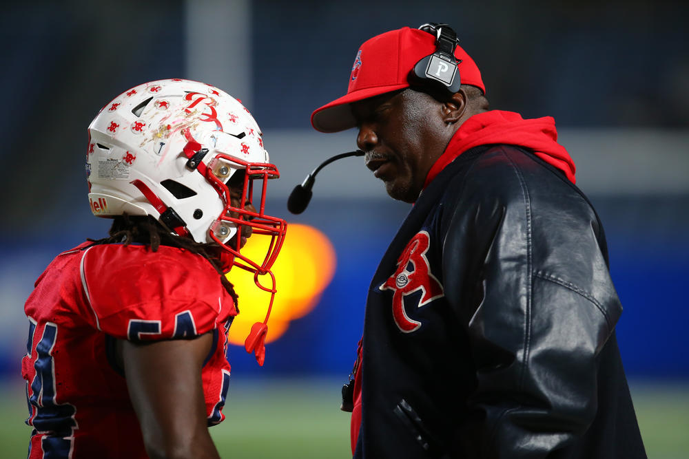 Coach Maurice Freeman on the sideline