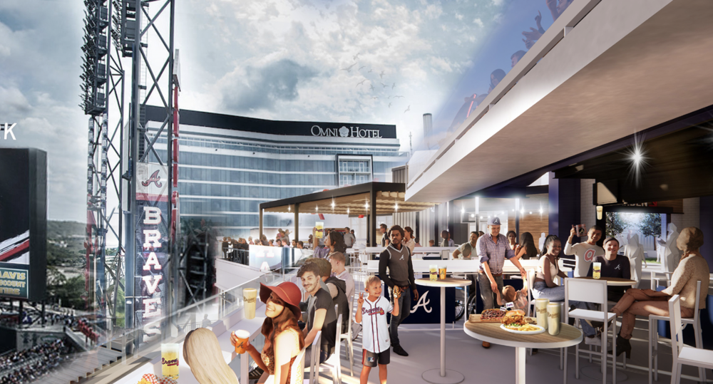 A Rendering depicts the upgraded fan experience at Truist Park.