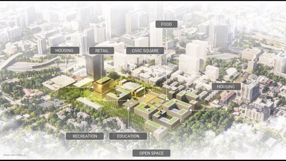 A rendering of the planned redevelopment of the Atlanta Civic Center. (Image courtesy Atlanta Housing Authority)