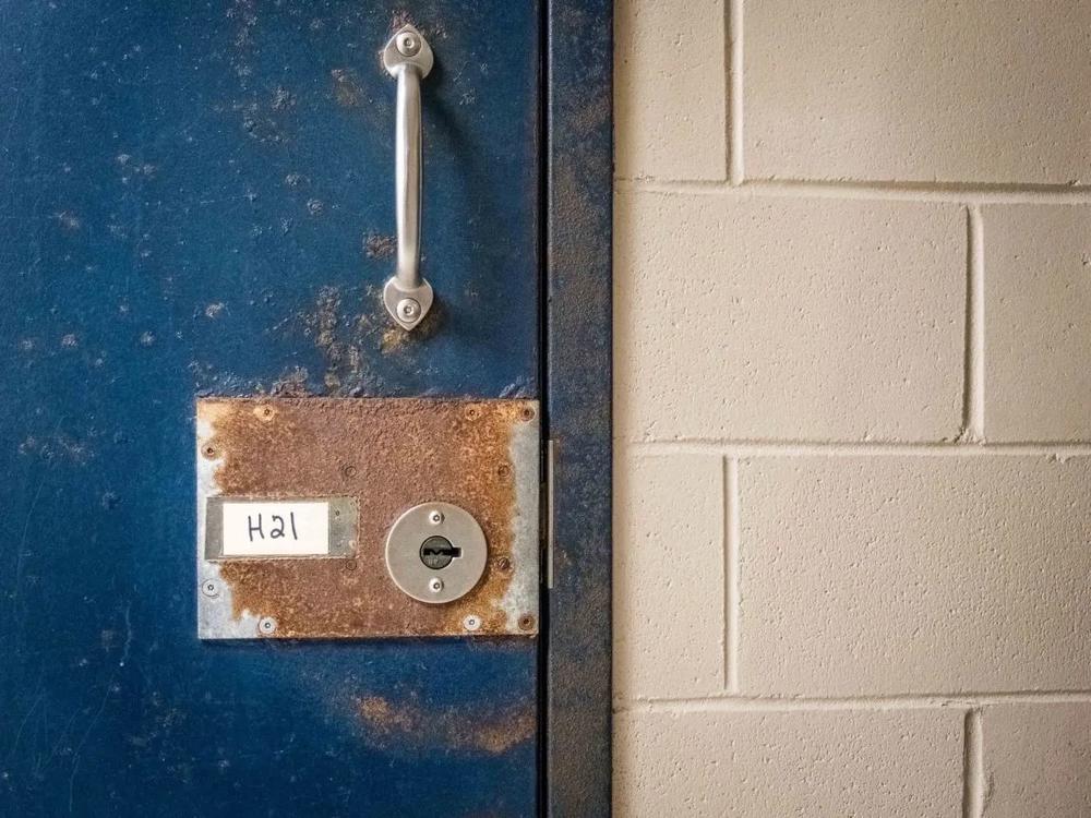 Rust on newer cell door at the Camden County Detention Center.