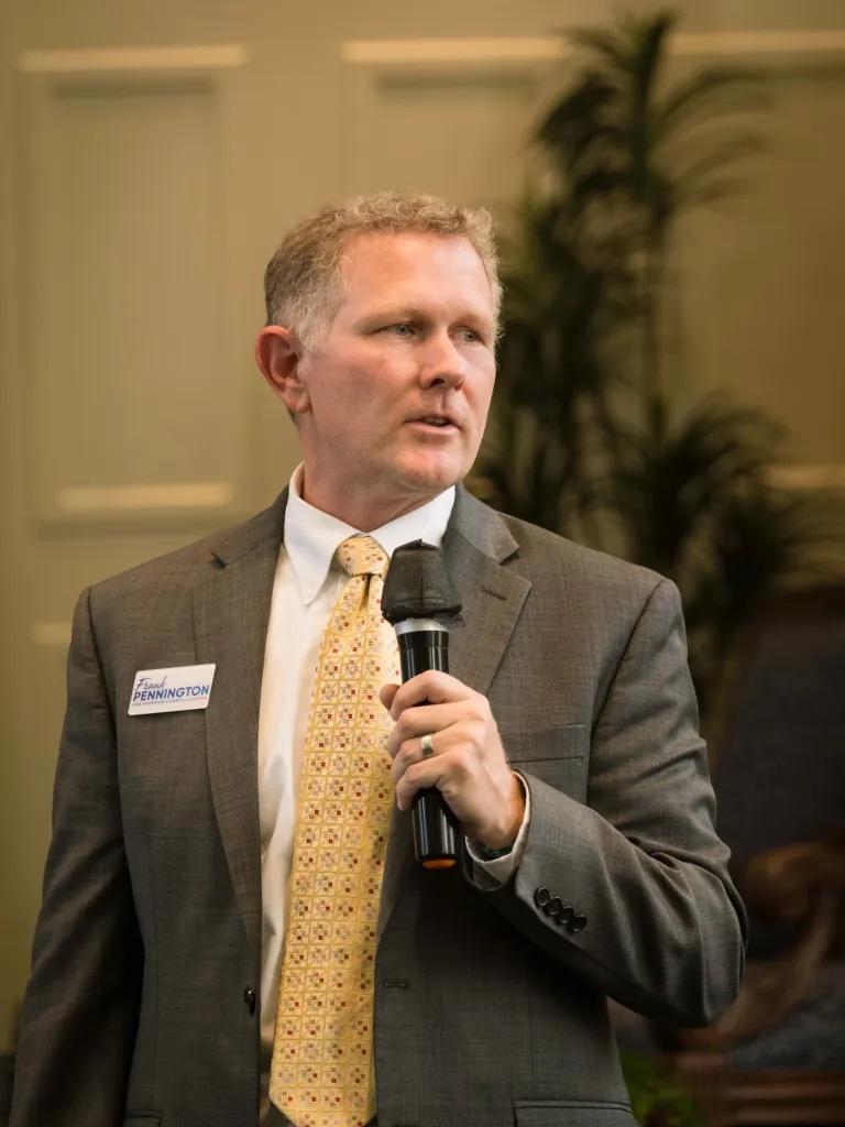  Frank Pennington speaking at an NAACP forum in May 2024. Credit: Justin Taylor/The Current