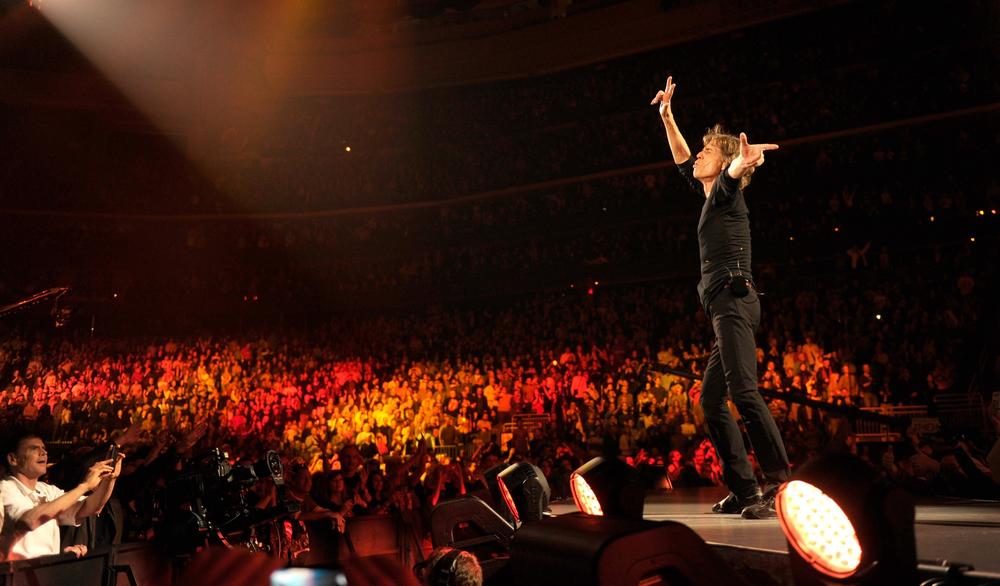 Mick Jagger on stage