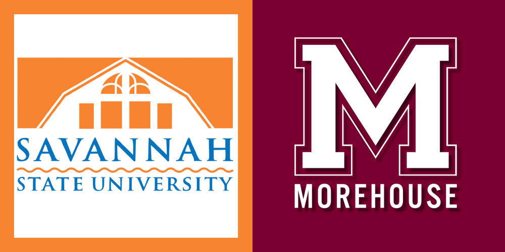 Logos of Savannah State University and Morehouse College