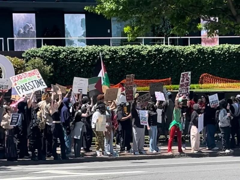Pro-Palestine student Protests at SCAD.