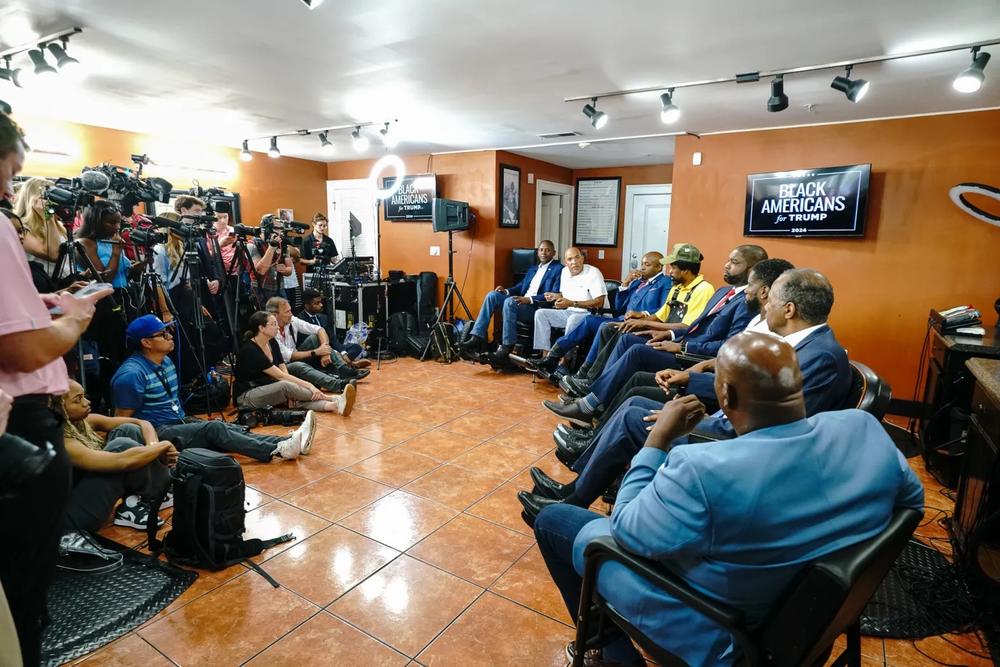 The roundtable of Black Americans for Trump. Photo by Julia Beverly/The Atlanta Voice