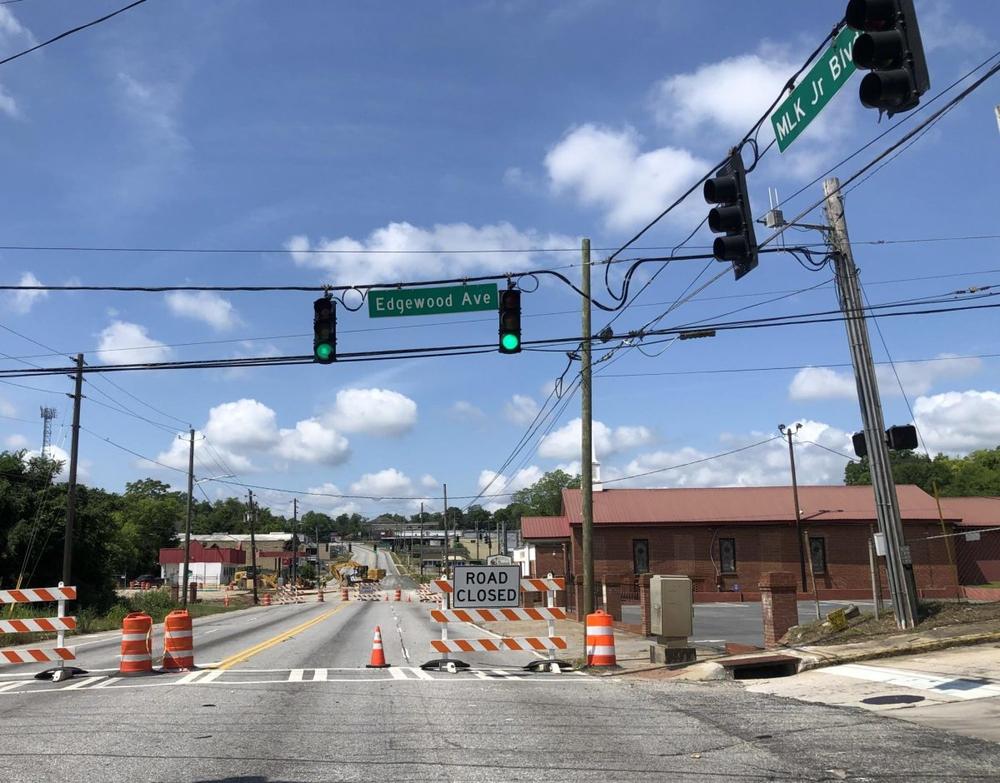 Voters during the primary found access blocked to the Beulah Baptist Church on Martin Luther King Jr. Blvd. near Houston Avenue where the Georgia Department of Transportation was making emergency repairs.