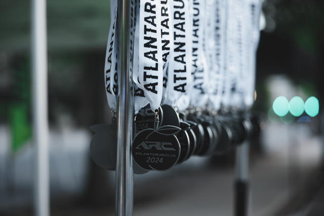 Custom medals for the Atlanta Run Club finishers of the Peachtree Road Race. (Courtesy Atlanta Run Club)