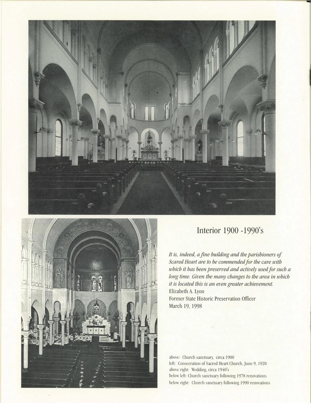 Interior photos of the Basilica of the Sacred Heart of Jesus from the 1900s. (Photos courtesy Basilica of the Sacred Heart of Jesus)