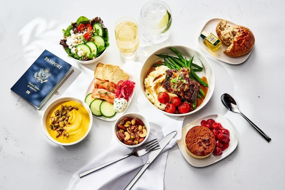 A past meal option for Delta One customers flying internationally included beef short rib from Fox Bros. Bar-B-Q. (Provided by Delta Air Lines)