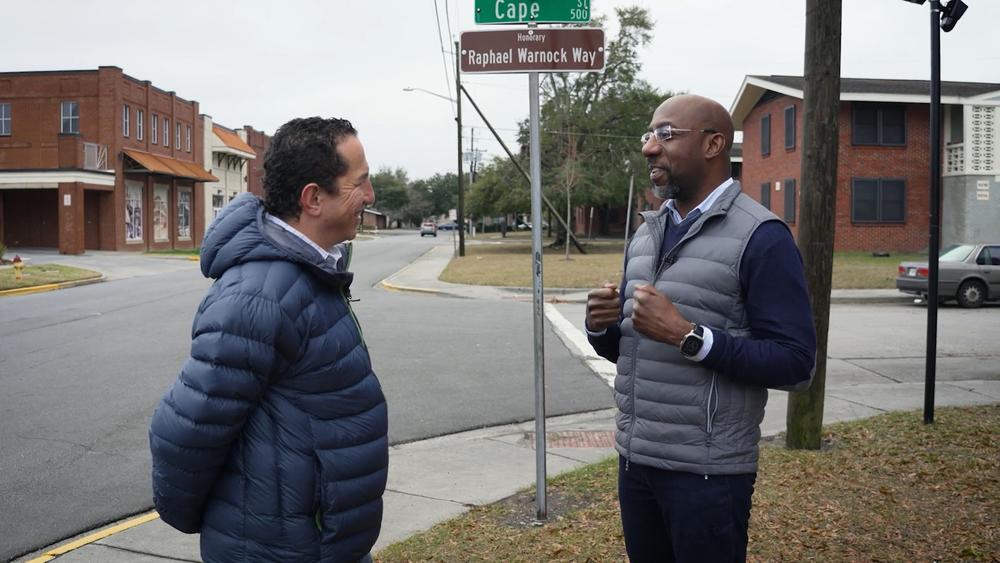 Alexander Heffner speaks with Sen. Raphael Warnock in Savannah, Ga., in the new season of "Breaking Bread."