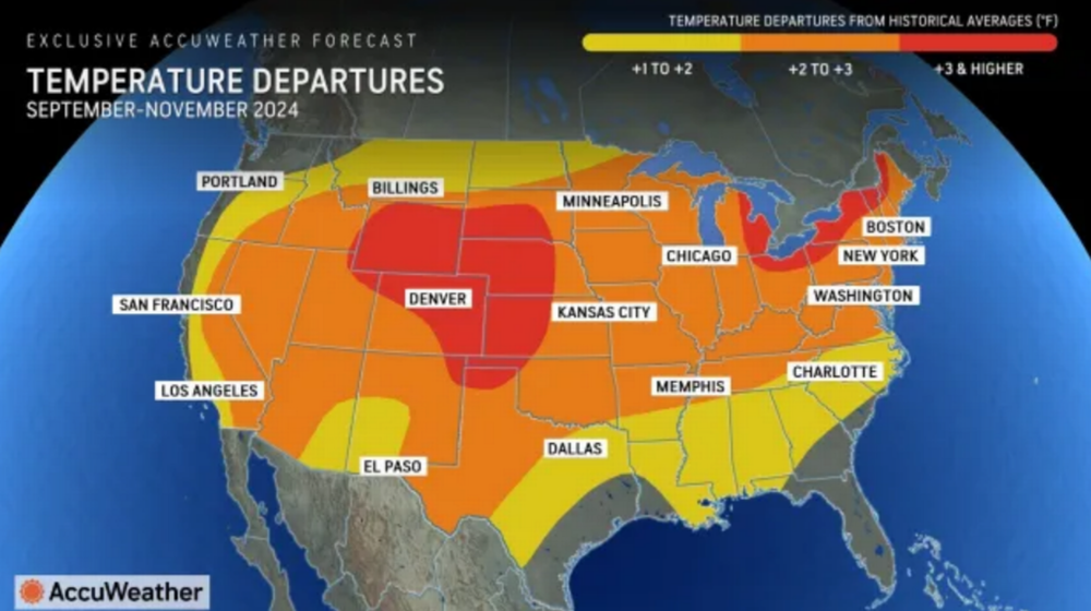 Here’s what Accuweather experts predict for fall 2024. (Accuweather)
