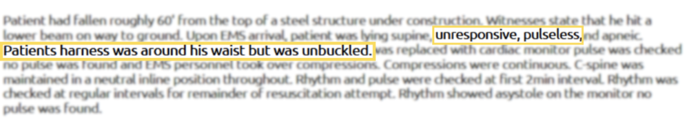 Scan of EMS prehospital report regarding Victor Javier Gamboa’s fatal fall April 29, 2023. Obtained by The Current via Georgia Open Records Act request.