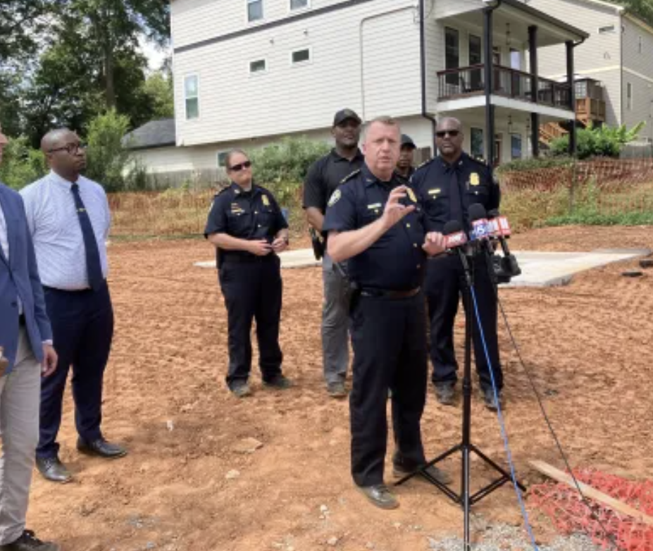 Atlanta Police Chief Darin Schierbaum said at least two suspects are believed to have set a fire at a construction site off Memorial Drive early Aug. 14.