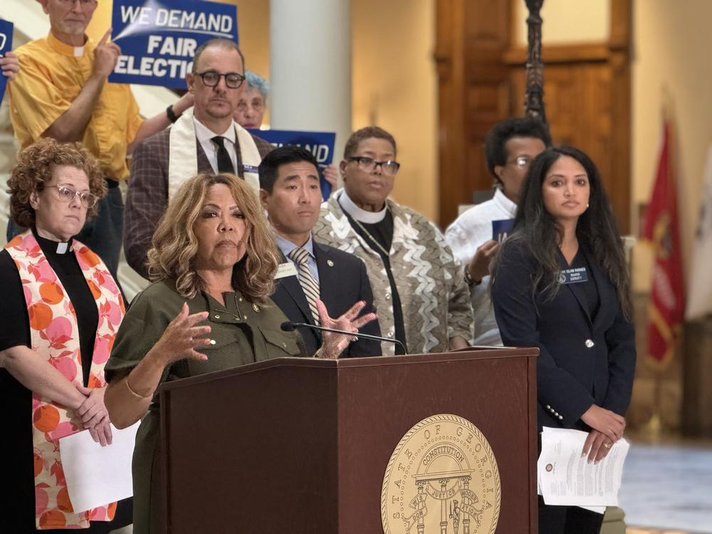 U.S. Rep. Lucy McBath speaks in Georgia Capitol, August 2024